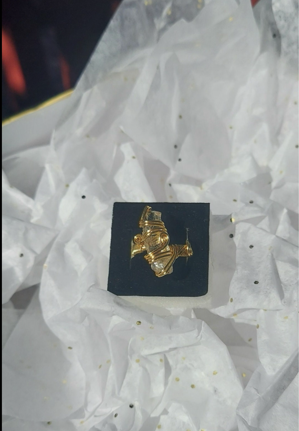 Clear Quartz Gold ring